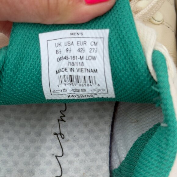 K-Swiss Gary Vee 004 Limited Edition Shoe Palace X  SP 25 White Leather Size 9.5 - Picture 5 of 10